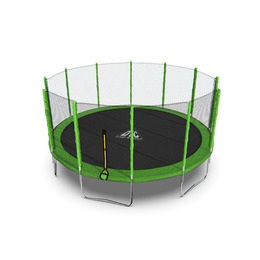 Батут DFC Trampoline Fitness с сеткой 16ft Светло-зелёный