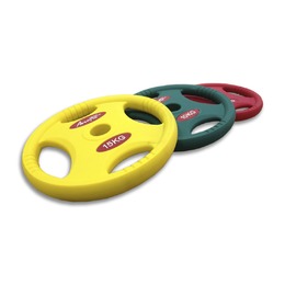 Олимпийский полиуретановый диск 1.25 кг, желтый, с рукоятками