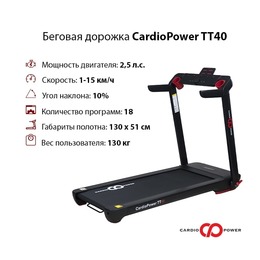 Беговая дорожка CardioPower TT40