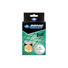 Мячики для н/тенниса DONIC ELITE 1* 40+ 6 штук, белый + оранжевый