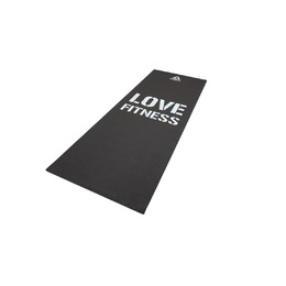 Тренировочный коврик (мат) для фитнеса тонкий Love (черн) Арт. RAMT-11024BKL