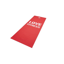 Тренировочный коврик (мат) для фитнеса тонкий Love (красн) Арт.RAMT-11024RDL
