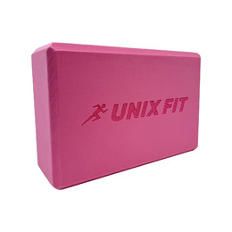 Блок для йоги и фитнеса UNIX Fit (200 г) 23 х 15 х 7 см, 1 шт, розовый