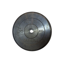Диск обрезиненный BARBELL ATLET 15 кг / диаметр 26 мм