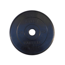 Диск обрезиненный BARBELL ATLET 20 кг / диаметр 51 мм