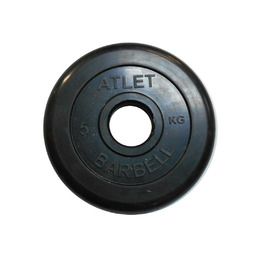 Диск обрезиненный BARBELL ATLET 5 кг / диаметр 51 мм