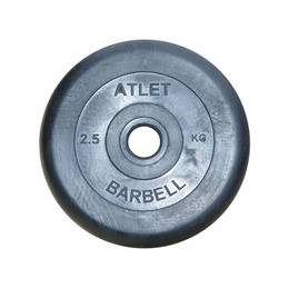 Диск обрезиненный BARBELL ATLET 2,5 кг / диаметр 26 мм