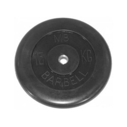 Диск обрезиненный BARBELL MB (металлическая втулка) 15 кг / диаметр 31 мм