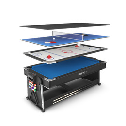 Игровой стол UNIX Line Трансформер 4 в 1 (204х112 cм) Black