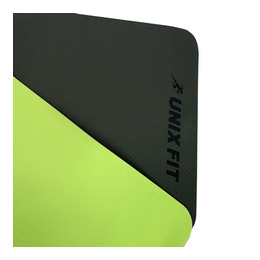 Коврик для йоги и фитнеса UNIX Fit двусторонний, 180 х 61 х 0,6 см, двуцветный, зеленый