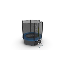 JUMP External 6ft (Blue) + Lower net. Батут с внешней сеткой и лестницей, диаметр 6ft (синий) + нижняя сеть