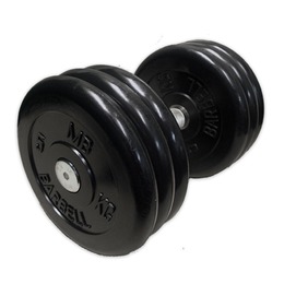 Гантель не разборная черная MB-FdbM-B31 31 кг