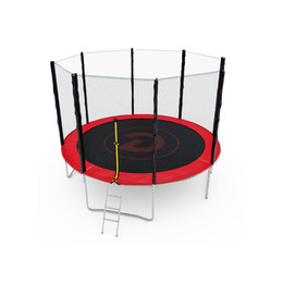 Батут с сеткой DFC PELPO 12ft с лестницей, RED