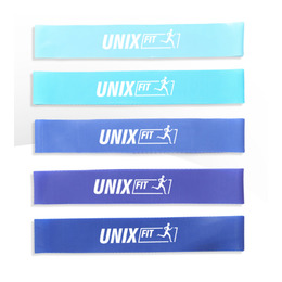 Резинки для фитнеса UNIX Fit 5 цветов, синий