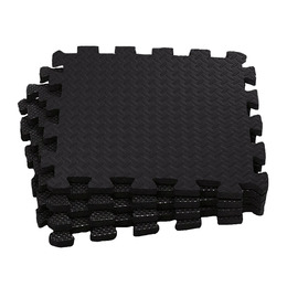 Коврик-пазл UNIX Fit влагостойкий для йоги и фитнеса, 30 х 30 х 1 см, черный, 4 шт.