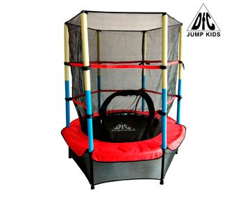 Батут DFC JUMP KIDS55" красный с желто-синими стойками