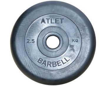 Диск обрезиненный BARBELL ATLET 2,5 кг / диаметр 26 мм