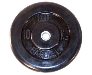 Диск обрезиненный BARBELL MB (металлическая втулка) 10 кг / диаметр 26 мм