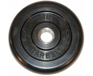 Диск обрезиненный BARBELL MB (металлическая втулка) 2,5 кг / диаметр 26 мм
