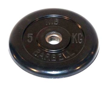 Диск обрезиненный BARBELL MB (металлическая втулка) 5 кг / диаметр 26 мм