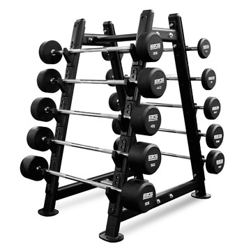 Набор обрезиненных штанг BRONZE GYM, 10-55 кг - 10 шт, шаг 5 кг