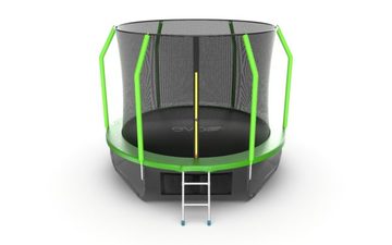 JUMP Cosmo 10ft (Green) + Lower net. Батут с внутренней сеткой и лестницей, диаметр 10ft (зеленый) + нижняя сеть