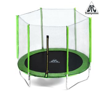 Батут DFC Trampoline Fitness с сеткой 8ft зелёный