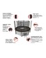 Батут Unix line 10 ft Black&Brown (inside) 