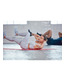 Тренировочный коврик (мат) для фитнеса тонкий Love (красн) Арт.RAMT-11024RDL