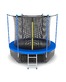 JUMP Internal 10ft (Sky). Батут с внутренней сеткой и лестницей, диаметр 10ft (синий) + нижняя сеть
