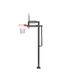 бБаскетбольная стойка стационарная UNIX Line B-Stand-TG 54"x32" R45 H230-305 см